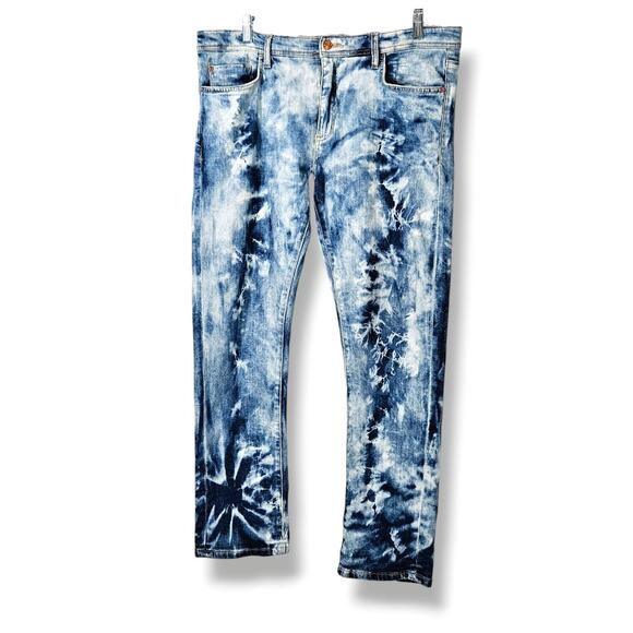 Anthropologie Pilcro Tie Dye Boho Slim Boyfriend Jeans Womens Sz 32 Inseam 30" - Picture 3 of 14